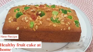 Eggless Suji cake | Easy Rava cake | without oven Eggless Fruit Cake |  Semolina Soft Sponge Cake