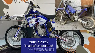 2001 YZ125 Full Rebuild in 16 Minutes!