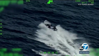 Coast Guard: Video shows drug smugglers tossing bales of cocaine into Pacific Ocean I ABC7