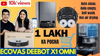 Ecovacs Deebot X1 Omni Unboxing and Review | Robot Vacuum + Laser Navigation | Is it worth 1 Lakh?