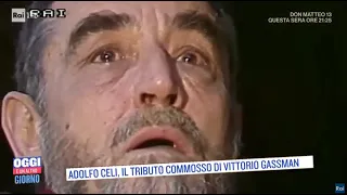 (1986). Vittorio Gassman commosso per la morte di Adolfo Celi.