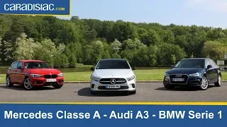 Comparatif Mercedes Classe A vs BMW Série 1 vs Audi A3