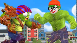 Scary Stranger 3D - NickHulk Joker vs Zombie rescue Tani - Nick & Tani troll Miss T & Hello Neighbor