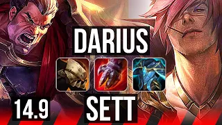 DARIUS vs SETT (TOP) | 7 solo kills, Legendary, 18/3/4 | EUW Master | 14.9