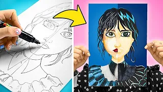 ✨One Drawing In 2 Different Styles || Wednesday Drawing Tutorial!