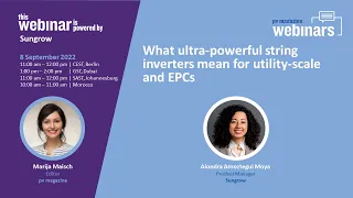 pv magazine Webinar | What ultra-powerful string inverters mean for utility-scale and EPCs