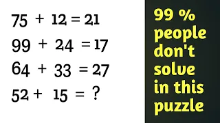 99 percent people don't solve this problem mathematics puzzle | Easy way to solve mathematics puzzle