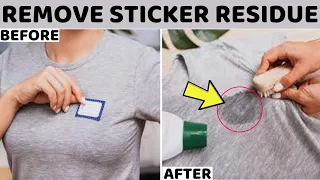 2 Ways to Remove Sticker Residue From Clothes, Shirt and Fabric Without Damaging