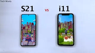 SAMSUNG S21 vs iPhone 11 - Speed Test