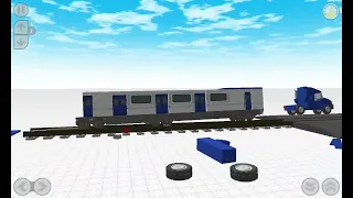 Train crashes in Draw bricks