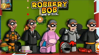 Robbery Bob - All Costumes Funny Video Game Part 35