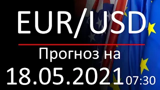 Курс доллара Eur Usd. Прогноз форекс 18.05.2021, 07:30. Forex. Трейдинг с нуля.