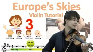 Europe's skies by Alexander Rybak sheet music and easy violin tutorial