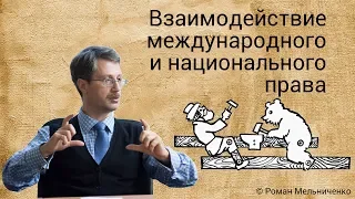 Взаимодействие международного и национального права (лекция)