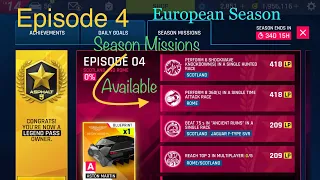 Asphalt 9 - European Season Episode 4 "Season Missions" Available Unlock TIERS Get Blueprints Tokens