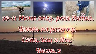 10-11 Июня 2023. Река Вятка. Чехонь на резинку. Сопа, Лещ и Язь.  Часть 2