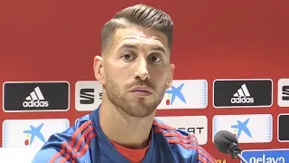 Sergio Ramos Pre-Match Press Conference - Spain v England - UEFA Nations League