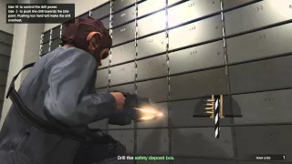 Grand Theft Auto V Online Heist #1 - The Fleeca Job Finale (Drilling the Deposit Box)