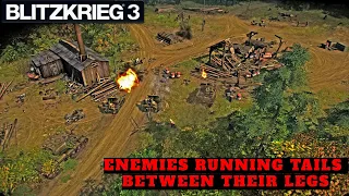 Blitzkrieg 3 Gameplay - Russian Campaign Early War 1 - ENEMIES RUNNING TAILS  BETWEEN THEIR LEGS!!!!