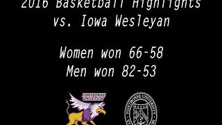 2016 Basketball Highlights vs. Iowa Wesleyan