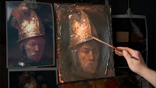 How to Paint Gold |  Rembrandt Oil Painting Copy