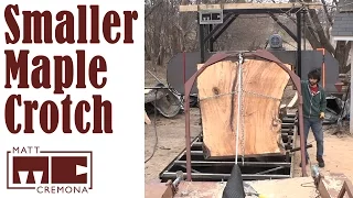 Slabbing the Smaller Maple Crotch (Big Logs #1)