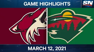 NHL Game Highlights | Coyotes vs. Wild - Mar. 12, 2021