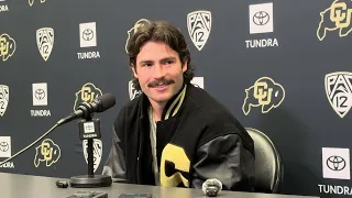 Colorado running back Charlie Offerdahl reacts to being placed on scholarship