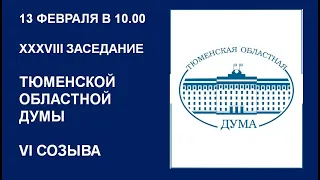 Видеозапись 38 заседания Тюменской областной Думы VI созыва