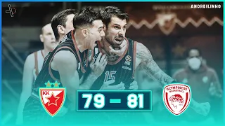 Crvena Zvezda mts Belgrade - Olympiacos Piraeus |79-81| ● Full Highlights ● Round 13