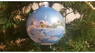 Роспись. Елочная игрушка. Painted Christmas Glass Ornament