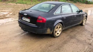 Audi a6 quattro 2.5 tdi. Небольшой тест драйв по грязи