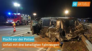 A3 / Nentershausen: Crash bei Verfolgungsfahrt