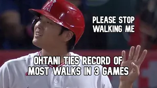 Ohtani Ties Record of Most Walks in 3 Games - 9/24/2021