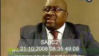 Chairman falls off chair while in an interview (South African)