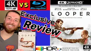 Looper 4K UltraHD Blu Ray Review Unboxing & 4K vs BluRay Image Comparison Cult Science Fiction Movie