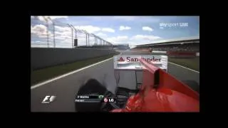 [F1 Onboard] Felipe Massa's bored tire Silverstone 2010