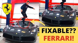 How Strong is FERRARI Windshield?? Rebuilding WRECKED 2018 Ferrari 488 GTB [PART 6] (VIDEO #90)