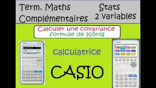 Stats à 2 variables   Calculer une Covariance avec une CASIO 35+ 90 et autres   maths complémentaire