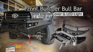 TOYOTA HILUX REVO ROCCO ROGUE 4X4 FRONT BUMPER BULL BAR WITH LED LIGHT & ENGINE COVER 'OPTION'
