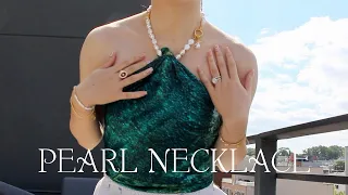 HOW TO STYLE A PEARL NECKLACE | Ways to wear a pearl necklace, outfits with pearls ft Biwako