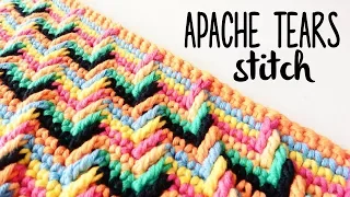 How to crochet APACHE TEARS stitch ♥ CROCHET LOVERS