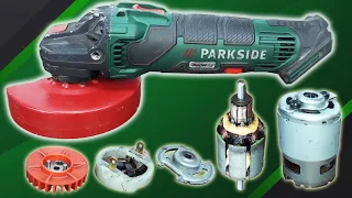 Parkside Cordless grinder PWSA 20-Li (motor disassembly and winding)