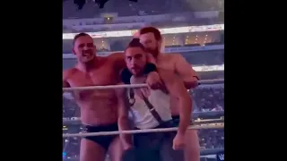 Sheamus, Dutch and Ridge Holland interacting with audience