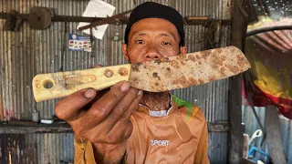Roseth restores a super rusty factory-made knife