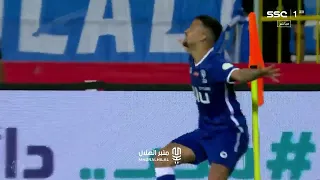 Al-hilal striker hit the siuuu celebration😱 against leaders Al-itihaad on 94th Equalizer.