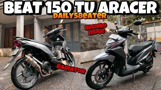 BONGKAR SPEK BEAT FI 150 TUNE UP PAKE ECU ARACER | MESIN GARAPAN SJM KENCANG-KENCANG?!