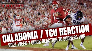 Oklahoma vs TCU quick reaction & recap 2021 College Football