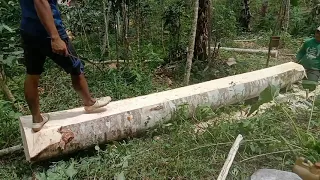 mengejar target..membuat balok 5x7 menggunakan mesin STIHL 070