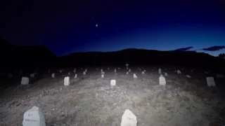 Creepy Old West Cemetery at Night : Goldfield, Nevada